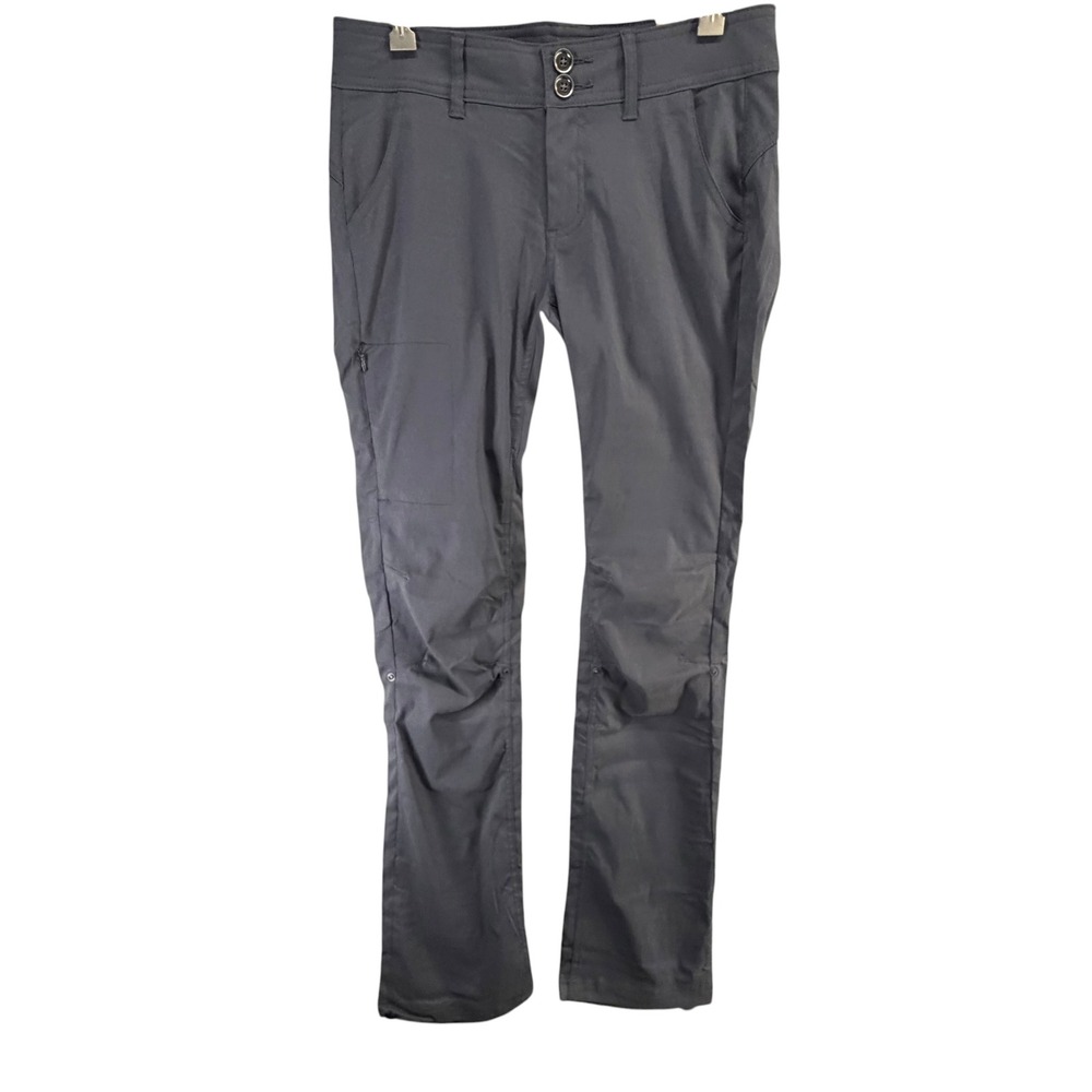 Prana Stretch Zion Halle Bootcut Pants 4 Tall Coal Gray Outdoor Hiking UPF 50+